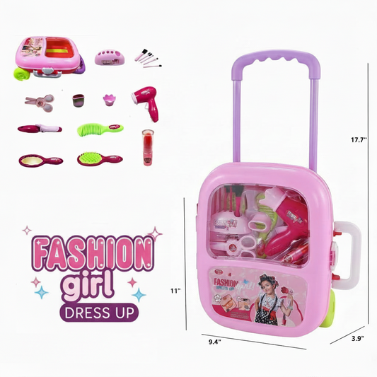 15-Piece Fashion Dress-Up Luggage Play Set